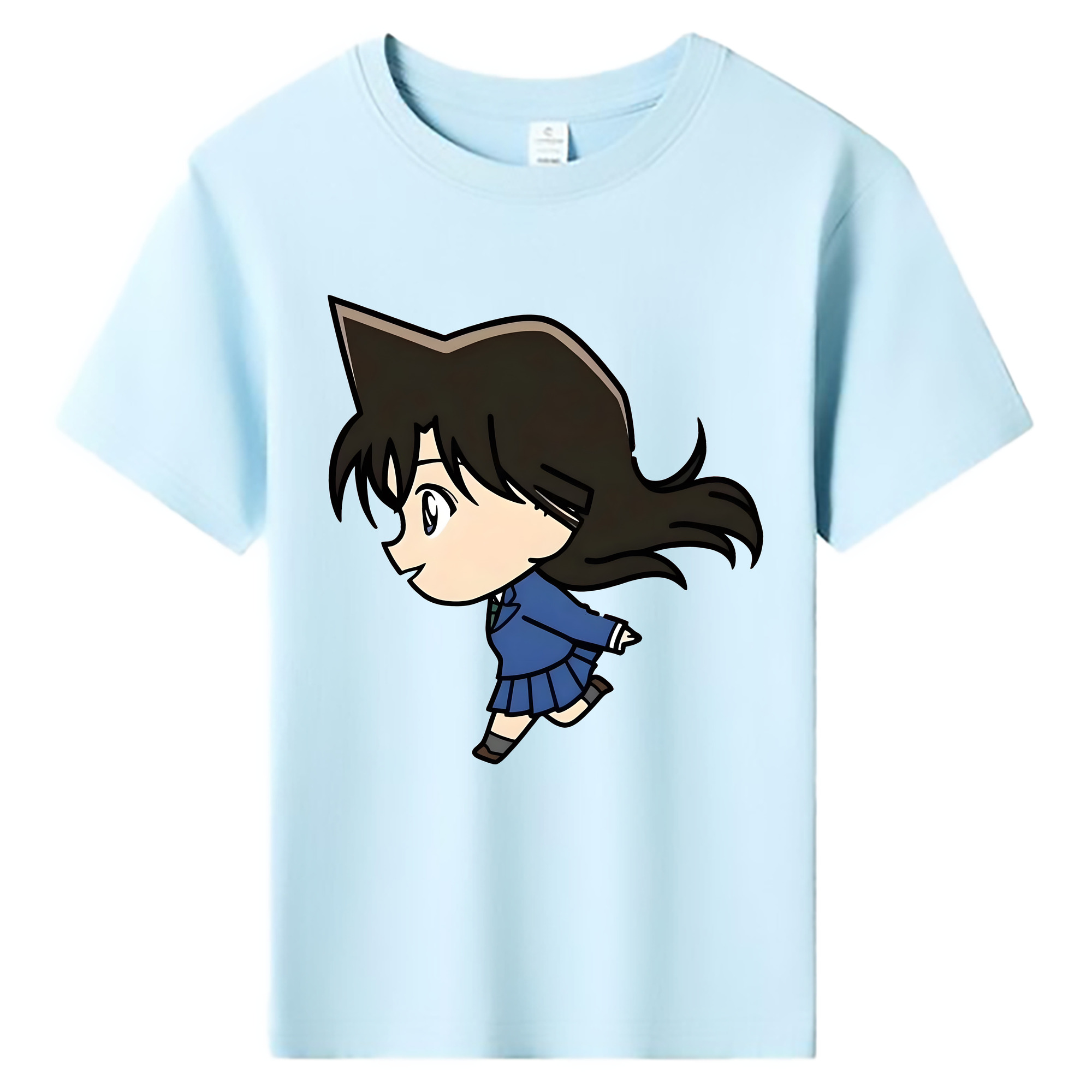 （画像用） 名探偵コナン 毛利 蘭 もうり らん、モーリ ラン Detective Conan Rachel Moore 綿100％キッズTシャツ（フロントプリント）